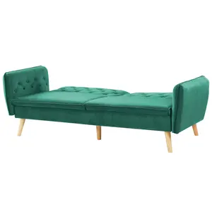 Sofa Bed BARDU Dark Green Velvet