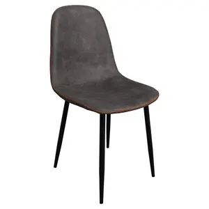 Simone Upholstered Dining Chair Dark Brown