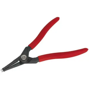 170mm Spring Loaded Straight Nose External Circlip Pliers with Non-Slip Tips for Precision Work