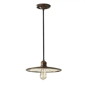 1 Bulb Ceiling Pendant Light Fitting Astral Bronze LED E27 60W Bulb