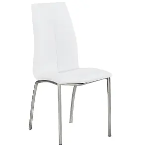 Dante Clear Glass Dining Table With 4 Opal White Chairs