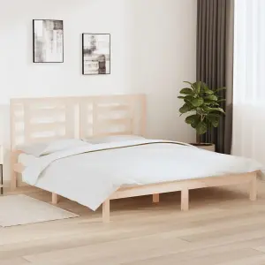 Berkfield Bed Frame Solid Wood 180x200 cm 6FT Super King Size