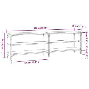 Berkfield TV Cabinet Sonoma Oak 160x30x50 cm Engineered Wood