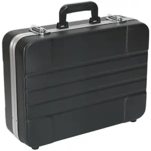 Durable Black ABS Tool Case with Adjustable Dividers for Electronics and Tools