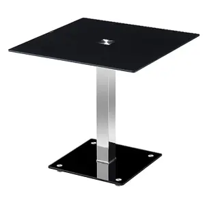 Furniture In Fashion Hartley Black Glass Bistro Dining Table 4 Opal Black Chairs