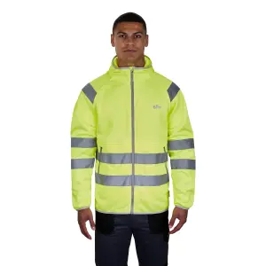 Site Bamburgh Yellow 44" Zip fly Hi-vis hoodie, M