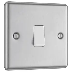 GoodHome 20A 2 way 1 gang Light switch Matt Steel effect