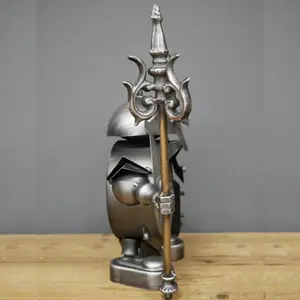 Rustic Warrior clock in the shape of a soldier