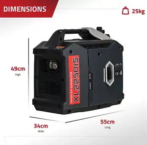 Excel Power Lightweight 2.3 kw Recoil Start Robust Open Frame Petrol Generator