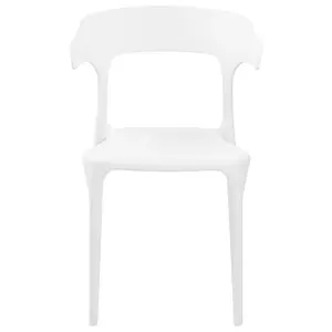 Set of 8 Dining Chairs GUBBIO White