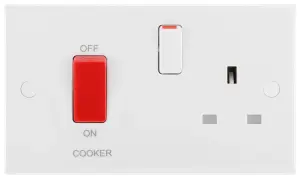 BG White Cooker switch & socket