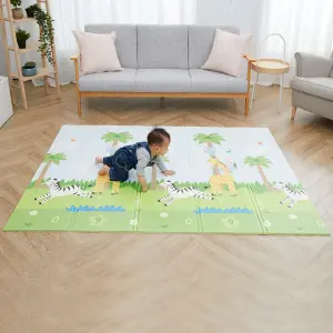 Teamson Kids - Safari Animal and Garden Insects Kids Soft Foam Crawling Mat