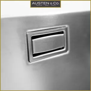 Austen & Co. Sicilia Stainless Steel Large Inset/Undermount Single Bowl Kitchen Sink. Lifetime Guarantee, Fast Delivery