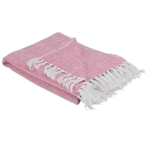 Blanket TANGIER Cotton 130 x 160 cm Pink