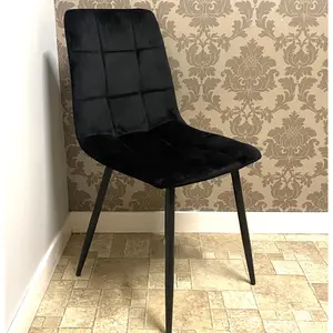 Eyre Upholstered Dining Chair Black