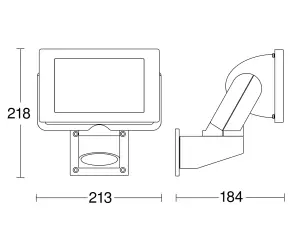 Steinel LS 300 Black LED Flood Light NO Sensor Spotlight Aluminium