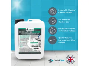 Smartseal Porcelain Cleaner, Ultimate Porcelain Tile Cleaner, For Patios, Drives and Indoor Porcelain Tiles, 2 x 5L