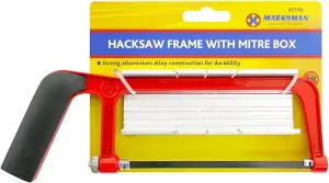 Hacksaw Frame With Mitre Box Carpenter Woodwork Workshop Cutting Diy