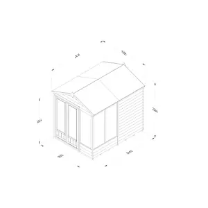 4LIFE Apex Summerhouse 6x8 - Double Door - 5 Window