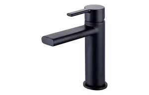 Aquarius Sophie 605MM Vanity Unit Matt White Tall Boy Set with Matt Black Brassware