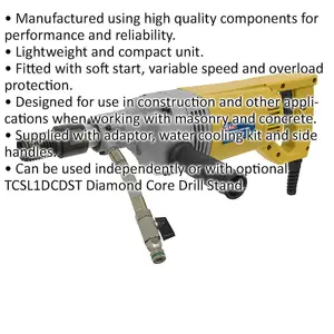 110V Variable Speed Diamond Core Drill with Overload Protection