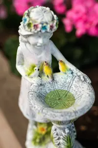 Solar Fairy with Fountain Garden Ornament