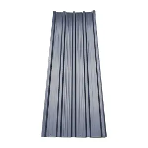 129cm L Set of 6 Steel Corrugated Panels in Grey