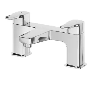 GoodHome Teesta Chrome effect Deck-mounted Manual Single Bath Filler Tap