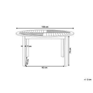 Garden Table Wood Light Wood TOLVE