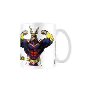 My Hero Academia Flex All Might Mug White/Navy/Yellow (One Size)