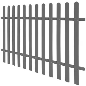 Ayia Grey Composite Fence Panels Grey / 120cm H x 200cm W