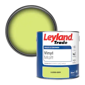 Leyland Trade Vinyl Matt Walls & Ceilings Emulsion Paint (S 0550-G50Y) 2.5L