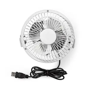 Mini 4" Cooling USB Desk Fan - White