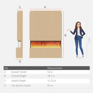 Pre-Built Media Wall Package 18 Including 44-inch Spectrum Series 3 Sided Electric Fire