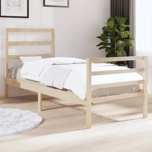 Berkfield Bed Frame Solid Wood Pine 90x190 cm 3FT Single