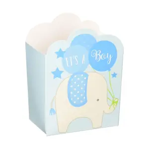 Amscan Its A Boy Cardstock Gift Box Light Blue/White (One Size)