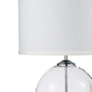 Litecraft Rhonda Chrome 1 Light Globe Table Lamp