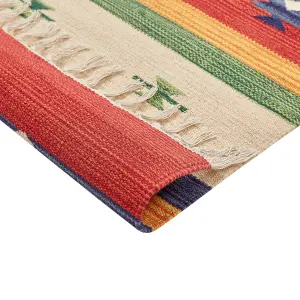 Cotton Kilim Rug 200 x 300 cm Multicolour ALAPARS