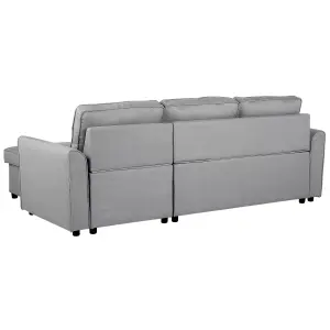 Left-Hand Corner Sofa NESNA Light Grey Fabric Left Hand