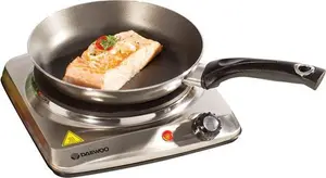 Daewoo SDA1731 Single Hot Plate - Stainless Steel | Robert Dyas