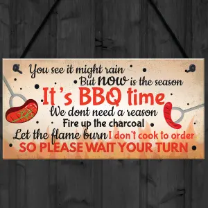 Red Ocean BBQ Novelty Hanging Garden Sign SummerHouse Bar Man Cave Shed Plaque Friendship Gift