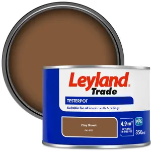 Leyland Trade Vinyl Matt Walls & Ceilings Emulsion Paint Clay Brown (RAL 8003) 350ml Tester