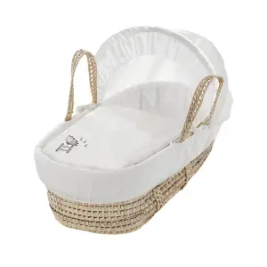 Kinder Valley White Sleepy Sheep Palm Moses Basket with Folding Stand Grey