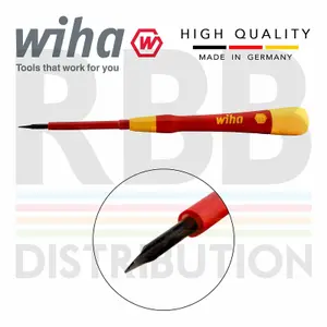 Wiha Slotted Screwdriver PicoFinish 2.5mm VDE Electrician Rotating Cap 42376