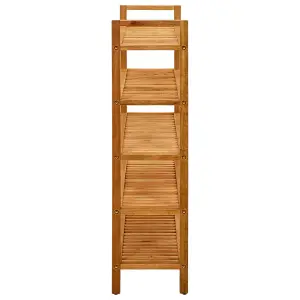 Shoe Rack with 5 Shelves 100x27x100 cm Solid Oak Wood