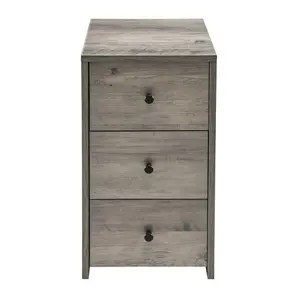 Gaye 30cm Wide 3 -Drawer File Cabinet Ivory Gray