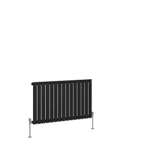 Right Radiators 600x1020 mm Horizontal Single Flat Panel Designer Radiator Black