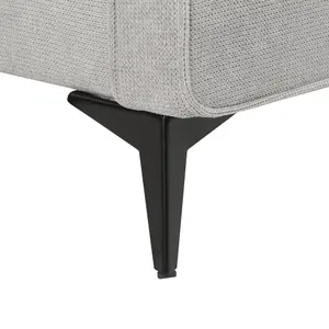 Fabric EU King Size Bed Light Grey VALOGNES