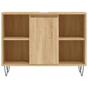 Berkfield Bathroom Cabinet Sonoma Oak 80x33x60 cm Engineered Wood