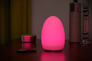 Auraglow Rechargeable Cordless Colour Changing LED Table Lamp - EGG